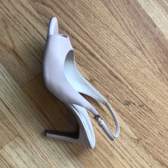 Cole Haan pale pink leather peep toe sling backs - Picture 2 of 4